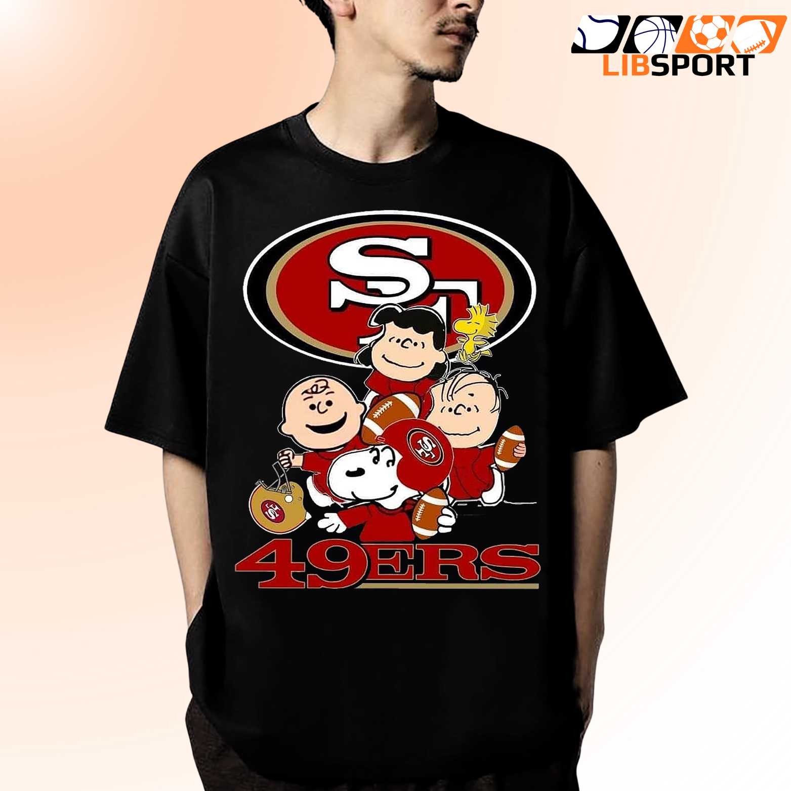 San Francisco 49ers Snoopy T-Shirt, Nfl Cartoon Graphic Tee, Fan Game Day Shirt